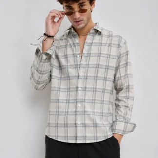 Ash Grey Checks Shirt — view 1